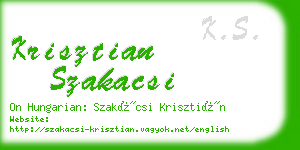 krisztian szakacsi business card